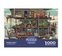 cloudssstore Doomsday House Puzzle amusant de 1000 pièces pour adultes Jeu éducatif Jeu éducatif Décoration de la maison Soulagement du stress Relaxation et intelligence 1000 pièces (75 x 50 cm)