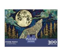 cloudssstore Loup pour adultes - Puzzles amusants de 300 pièces - Jouet de dessin animé - Jeu intellectuel - Décoration de la maison - Jeu éducatif pour soulager le stress - 300 pièces (40 x 28 cm)
