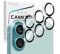 CloudValley [3 Pièces Protection Objectif Caméra Arrière pour iPhone 16 / iPhone 16 Plus, Accessoire Verre Trempé Anti-rayures Ultra Résistant Individuel Film,Noir