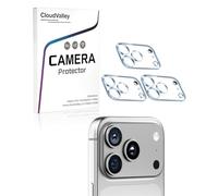 CloudValley 【3 Pièces Protection Objectif Caméra Arrière pour iPhone 17 Pro, Accessoire Verre Trempé Anti-rayures Ultra Résistant Individuel Film, transparent