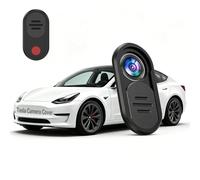 CloudValley Cache Caméra Métallique pour Tesla Model 3/Y - Protecteur de Confidentialité Coulissant pour Caméra d'Habitacle, sans Blocage IR pour FSD, Anti-Espion Vertical