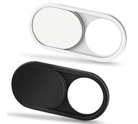 CloudValley Cache Webcam, 0.6mm Ultra-Mince métal, Noir & Blanc | Cache Camera pour Ordinateur Portable, MacBook Pro/Air, Mac, PC, iPad, Tablette, Webcam Cover 2pcs
