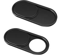 CloudValley Cache Webcam métal, 2-Pièces 0.6 mm Ultra-Mince, Noir | Compatible MacBook Pro* Air, iPad, Mac, PC, Ordinateur Portable, accessoire ultra-mince pour ordinateurs et portables