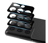CloudValley Lot de 3 Verre Trempé pour Samsung Galaxy S21 Ultra 6.8'' - Protecteur Caméra Arrière, Film de Protection 9H Sans Bulles pour Lentille - Noir
