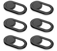 CloudValley Lot de 6 housses de protection pour webcam 2020 pour ordinateur portable, coulissante horizontale, couverture de webcam pour MacBook Air, MacBook Pro, iMac, iPad, Prating, Noir