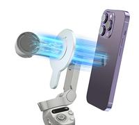 CloudValley Magnétique Stabilisateur pour DJI, Support de iPhone MagSafe, Cardan Accessoire pour DJI OSMO Mobile OM 7P/7/6/5/4/4 SE, Argenté Métallisé