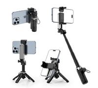 CloudValley PocketFlex Mini trépied avec contrôle du zoom, support de téléphone de poche 3 en 1, perche à selfie, [compatible avec MagSafe] Support magnétique et à pince, télécommande Bluetooth pour