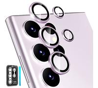 CloudValley Protection Lentille pour Samsung Galaxy S23 Ultra 5G, [3+2 Pièces] Caméra Arrière Protecteur Ultramince et Résistant aux Rayures, Verre Trempé 9H Film D'écran Repousse l'Empreinte, Lavande