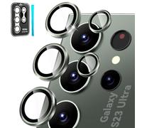 CloudValley Protection Lentille pour Samsung Galaxy S23 Ultra 5G, [3+2 Pièces] Caméra Arrière Protecteur Ultramince et Résistant aux Rayures, Verre Trempé 9H Film D'écran Repousse l'Empreinte, Vert