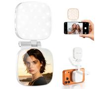 CloudValley Ring Light Selfie Magnétique avec Miroir & Support, Blanc | Lampe Selfie LED 3-en-1 avec Miroir & Support, CRI95+ 2500-9000K Rechargeable Rapide pour iPhone Selfie Vlog