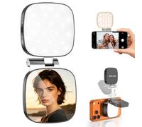 CloudValley Ring Light Selfie Magnétique avec Miroir & Support, Noir | Lampe Selfie LED 3-en-1 avec Miroir & Support, CRI95+ 2500-9000K Rechargeable Rapide pour iPhone Selfie Vlog