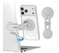 CloudValley Support Magnétique pour Ordinateur Portable, Support 360° pour écran de Téléphone pour iPhone 17/16/15/14/13,Tablette, Universel d'extension 360° Pliable pour Ordinateur, Bureau, Gray