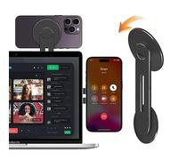 CloudValley Support Magnétique pour Téléphone Portable et Ordinateur Portable, 180° Réglable pour Caméra de Continuité Compatible avec MacBook Magsafe iPhone & TV, pour iOS & MacOS Ventura, Noir