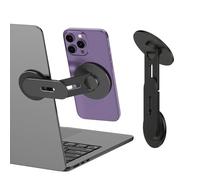 CloudValley Support Téléphone Magnétique pour Ordinateur Portable, Caméra de Continuité 3D Réglable pour iPhone Mag et Tous Les Téléphones, Holder Oliable pour Tesla, PC et Moniteur de Gym, Noir