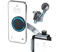 CloudValley Support Téléphone Voiture Magnétique [sans Adhésif] - Compatible Tesla Model 3/Y/S/X/Cybertruck, Design Réglable en Hauteur, pour iPhone 12-16 Compatible MagSafe et Tous Smartphones