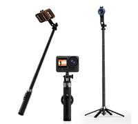 CloudValley Trépied magnétique de 135 cm avec Fonction Perche à Selfie magnétique, Deux façons de Transporter Votre téléphone, Compatible avec la Charge USB-C, Rotation à 360°/720°, Noir