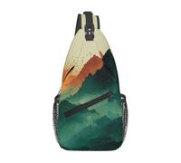 Cloudy Mountain Sac de poitrine de grande capacité élégant et durable pour les trajets en voyage et activités de plein air