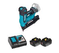 Cloueur d'angle 20° 18V DBN610Z + 2 batteries BL1850B 18V 5 Ah + chargeur rapide DC18RC MAKITA