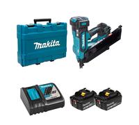 Cloueur de charpente 90mm pointes en D 34 º LXT MAKITA DBN900RTE BL1850B X 2 + chargeur DC18RC