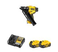 Cloueur de charpente XR 18V DCN930N-XJ + 2 batteries 18V 5 Ah + 1 Chargeur DCB1104-QW DEWALT