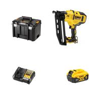 Cloueur de finition 18V DCN660N-XJ + 1 batterie 18V 5 Ah + chargeur DCB1104-QW DEWALT