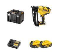 Cloueur de finition 18V DCN660N-XJ + 2 batteries 18V 5 Ah + chargeur DCB1104-QW DEWALT