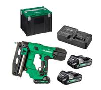 Cloueur finition 25-65mm 2x18V 2,0Ah Li-ion Brushless Hikoki NT1865DSAWXZ Brads-droits Gauge 16 - Hitcase