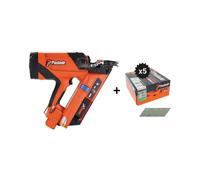 Cloueur Paslode à gaz IM90Xi avec batterie et chargeur + 5 packs 2,8 x 70mm crantés - SPIT - 054696