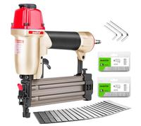 Cloueuse à air comprimé Meite F50C avec 2000 clous Brad (32 mm, 50 mm chaque taille 1000 pièces), pneumatique Calibre 18 cloueuse Brad Petite pistolet à clous pour travaux de finition, tire des clous