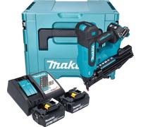 Cloueuse à tête plate sans fil Makita DBN 610 RMJ 18 V 32 - 64 mm Brushless + 2 batteries 4,0 Ah + chargeur + Makpac