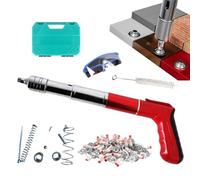 Cloueuse murale en ciment - pneumatique portable, outil réglable à engrenage manuel, kit de 100 clous, installation de briques rouges en béton, dispositif de fixation robuste | Équipement de