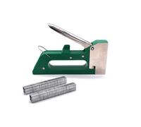 Cloueuse pneumatique pour charpente Agrafeuse manuelle avec 400 agrafes, pistolet robuste for matériel de fixation de tissus d'ameublement, menuiserie de décoration(Short Handle Stapler)