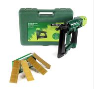 Cloueuse pneumatique Prebena 2XR-J50 en mallette de transport + Prebena Clous à tête écrasée Brads 40 mm 5000 pièces - en acier galvanisé, résiné