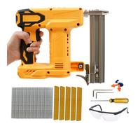 Cloueuse sans fil pour batterie Dewalt 18V 20V, Pistolet à clous électrique 2 en 1 18GA, 1000 clous droits et 500 clous en U inclus pour le bricolage et le travail du bois