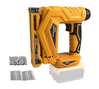 Cloueuse sans fil pour Dewalt 18 V/20 V, pistolet agrafeuse électrique 2 en 1 sans balais, agrafeuse 18GA avec 1000 clous, 1000 agrafes pour menuiserie en bois (jaune, pour Dewalt)