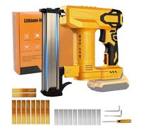 Cloueuse sans fil pour Dewalt batterie, 2 en 1 Pistolet à clous électrique 18GA anti-blocage agrafeuse électrique sans fil avec 2000 clous et agrafes pour amélioration de maison travail du bois