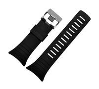 Clouism Bande de surveillance en silicone intelligente pour Core Suunto Bracelet de bracelet en caoutchouc de 35 mm ceinture noire incluse Vis(Black silver calsp)