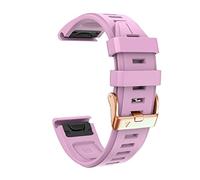 Clouism Bracelet en silicone souple à ajustement rapide de 20 mm pour Garmin Fenix 7S/5S Plus/6S/5S/Instinct 2S/D2, avec boucle en or rose Sangles de poignet de remplacement rapide en silicone