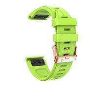 Clouism Pour Garmin Fenix 7S/5S Plus/6S/5S/Instinct 2S/D2, bracelet en silicone souple à ajustement rapide de 20 mm avec boucle en or rose Sangles de poignet de remplacement rapide en silicone(Green