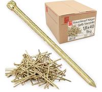 Clous 1.8x40mm 5kg 5500 pcs., toiture, coffrage, Clous Drahtstift | Clou galvanisé pour menuiserie, Clou acier pour bois, construction, bricolage
