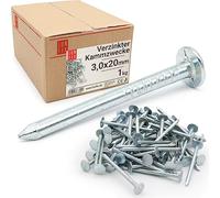 Clous 3.0x20mm 1kg env. 710 pcs. | Clou galvanisé pour menuiserie, toiture, coffrage | Clou acier pour bois, construction, bricolage | Clous Drahtstift Lun Fix