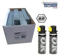 Clous 50mm inoxydables Brads 20° pour cloueur à gaz Tjep VF-16/64 Paslode IM65A F16 IM250A 16G BR-07