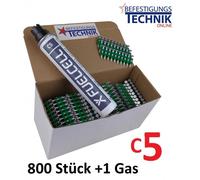 Clous à béton 2,6x40mm + gaz pour Powers Dewalt C5 Würth Diga CS2 CS3 Max GS738C Cloueur à béton B