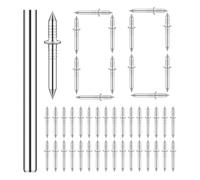 Clous à double tête - 100 pièces de fixations cachées | Clous de fixation avec extracteur | pour amélioration de la maison, rénovation, construction, salon,