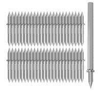 Clous à douille sans à double pointe : clous à griffes invisibles pour plinthes en bois massif | Installation cachée avec douille hexagonale, acier au carbone galvanisé, longueur 26 mm, Op