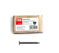 Clous à images Home Classic TOX en acier trempé avec tête en laiton dans un emballage en papier recyclable, taille 2,0 x 25 mm, clous en acier pour images pour presque tous, 20 pièces, 063600101