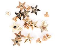 Clous à Rivets en Forme D'étoile, Accessoires de Décoration de Haute qualité, Vis 14mm, Vêtements, Chaussures, Sacs (Couleur dorée)
