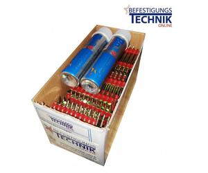 Clous acier et béton 3,0x19mm HC6 + 2x gaz pour cloueur à béton Spit Pulsa 700 P E HB33
