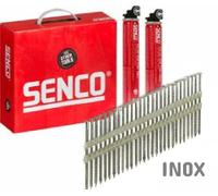 Clous bande 34° Crantés Tête bombée - INOX - 2,8 x 55 à 65mm + GAZ