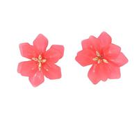 Clous d ' oreilles en forme de fleur en résine, boucles d ' oreilles délicates, bijoux d ' oreille de déclaration, imperméables pour un usage quotidien, bijoux légers à la mode